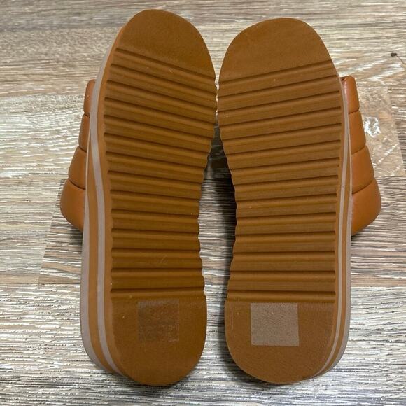 YELLOW BOX NWOB Arber Platform Wedge Sandals Rust Brown Size 7.5 - Picture 10 of 10